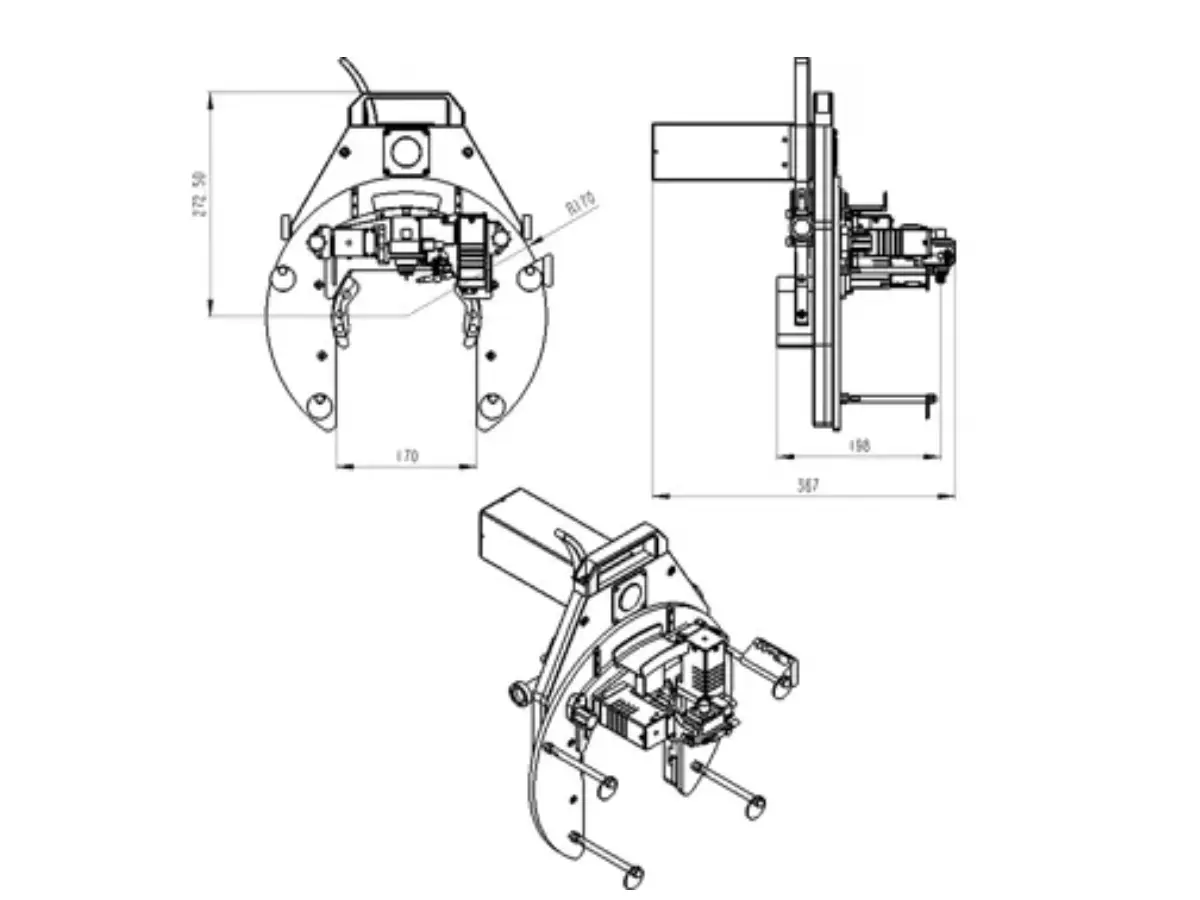 Orbital Welding Head 360 Degree Fixed Pipe Joint Orbital welding working principle around a sanitary stainless steel tube joint