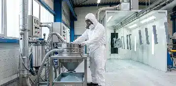 Powder conveying system commissioning