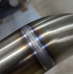 Completed Sanitary Stainless Steel Orbital Weld Joint Completed sanitary stainless steel orbital weld joint