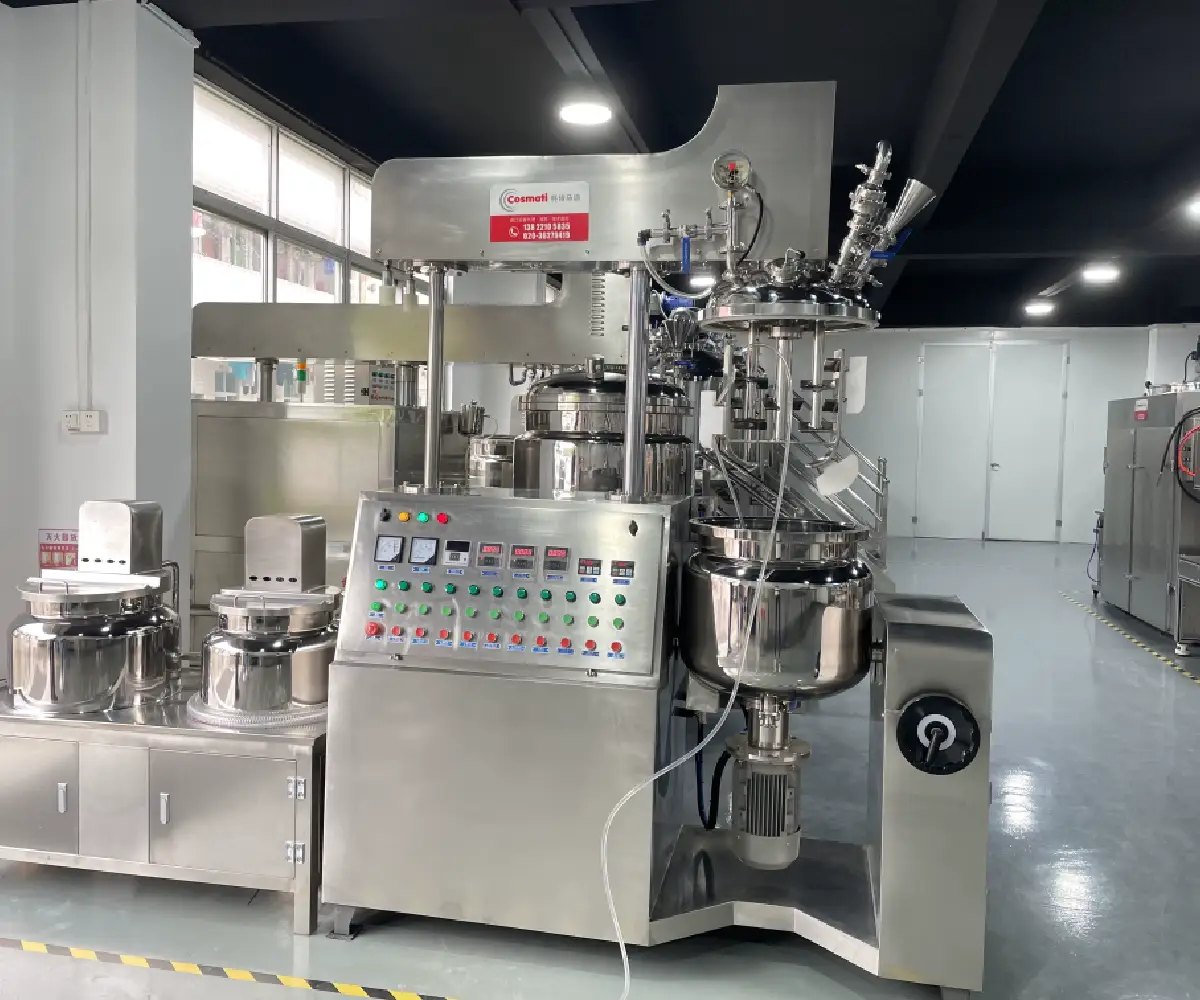 Vacuum Homogenizer System Components Main components of a vacuum homogenizer emulsifier system
